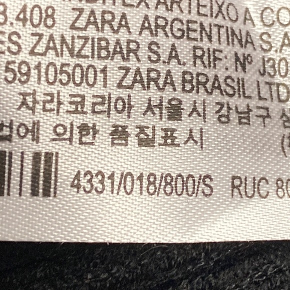 NWOT Zara Black Cropped Ribbed Sweater with High Collar. Size S. - Picture 8 of 10